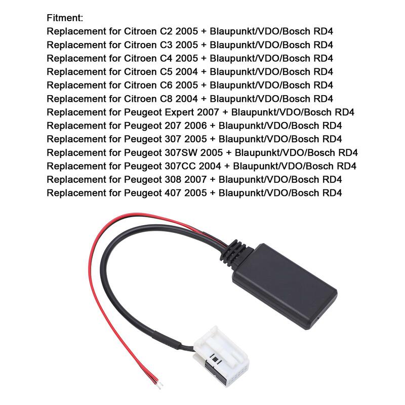 Music Receiver with Stable Data Transfer, Wear Resistant Aux Radio Cable   Temperature Resistant for Car Audio