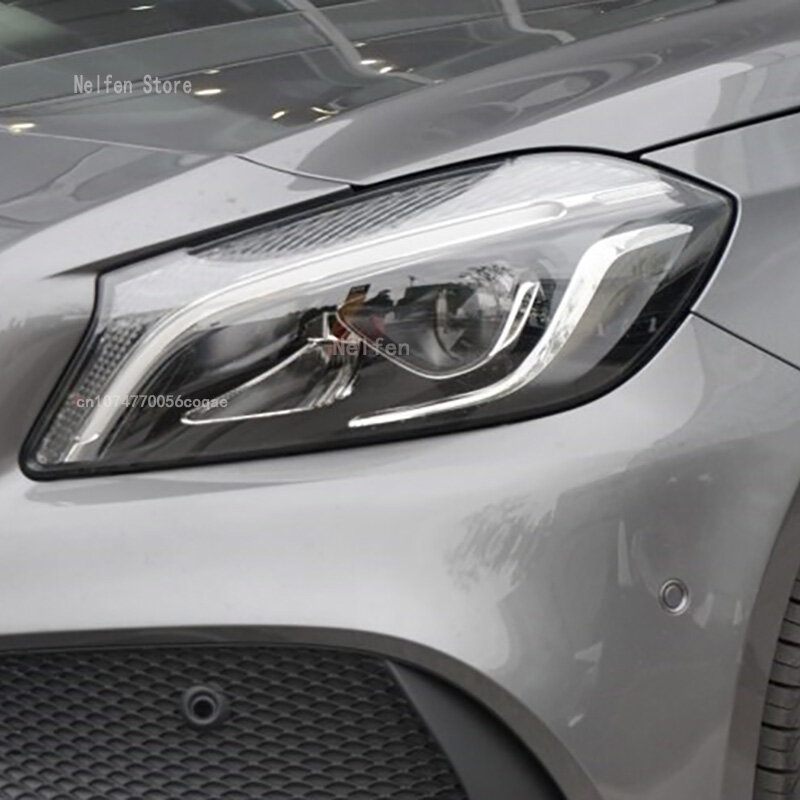Película protectora para faros de coche Benz Clase A W176 2013-2018, vinilo para restauración, pegatina transparente de TPU negra