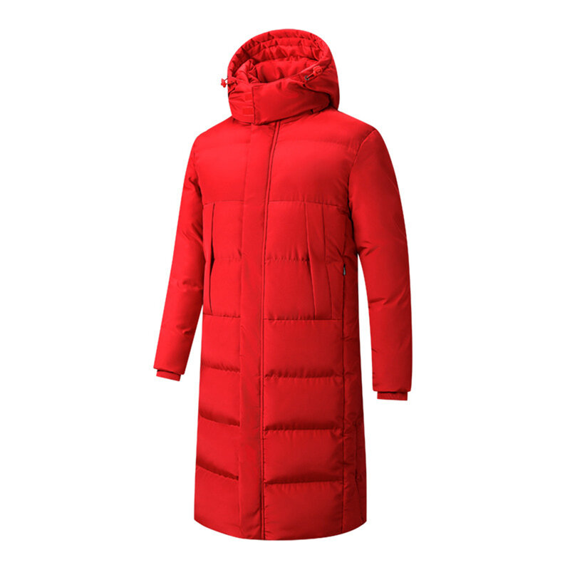 Men's Autumn And Winter Leisure Zip Pocket Hat Large Size Cotton Padded Jacket Coat Top Blouse down Coat