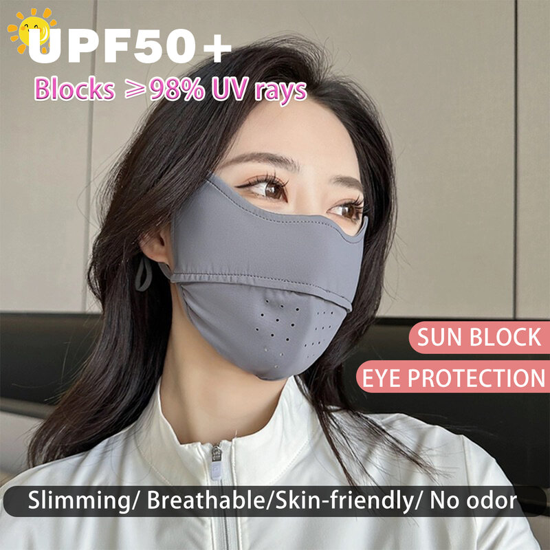 Модная маска для лица унисекс с УФ-защитой, регулируемая дышащая летняя, для бега, велоспорта