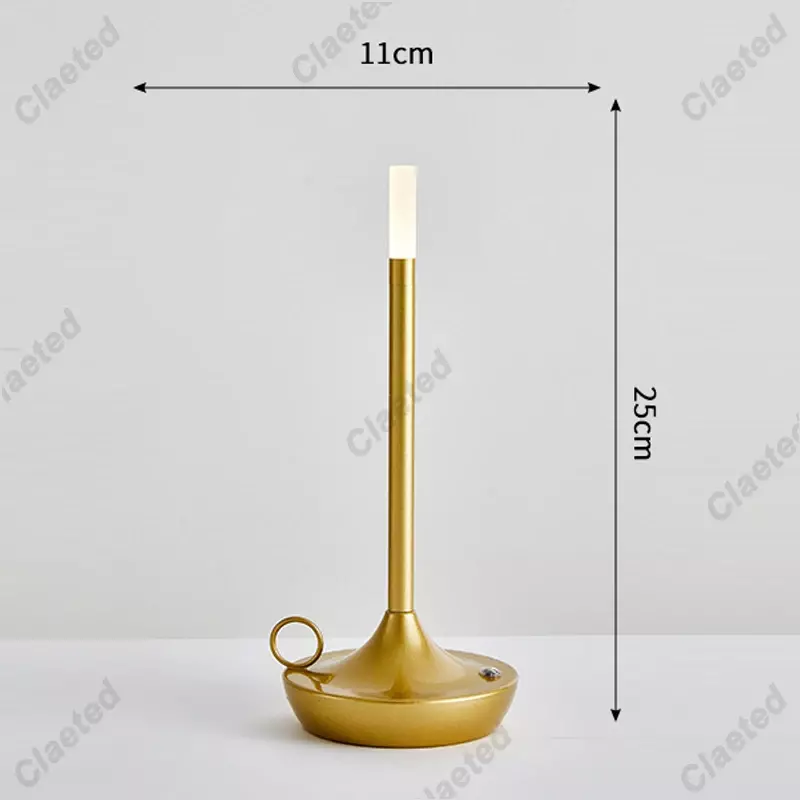 Nordic Table Lamp for Bedroom Rechargeable Wireless Touch Control Camping Candle Creative Rechargeable USB-C Bedside Desk Lamp