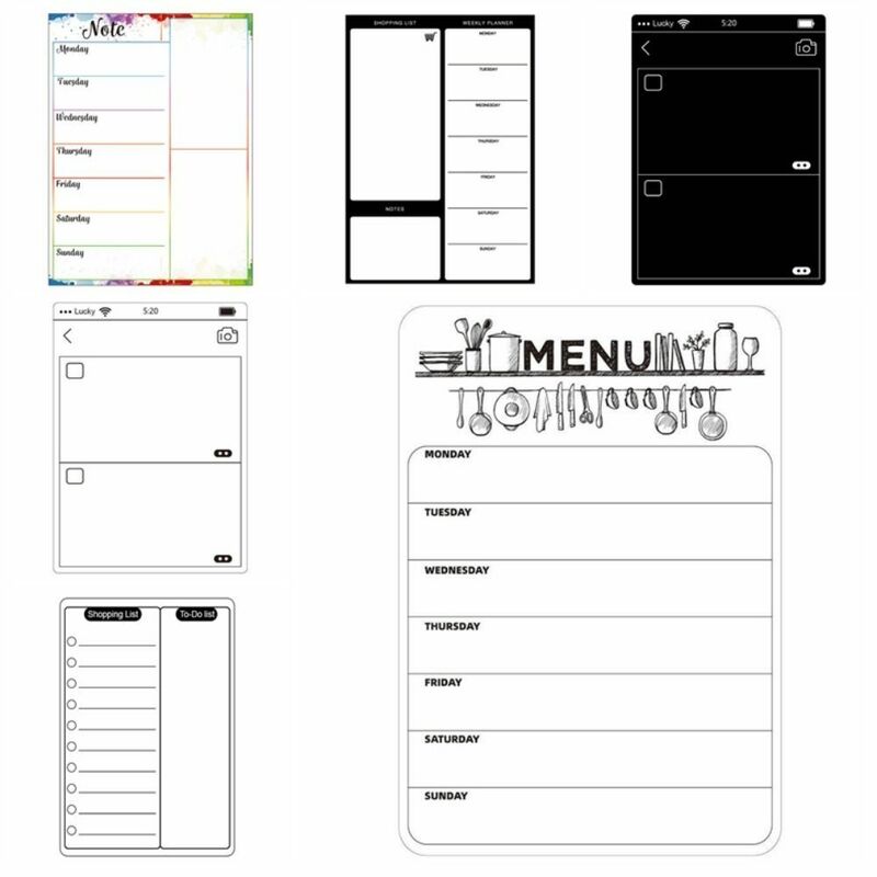 Plan Notepad Memo Magnetic Sticker INS TO DO LIST Grocery List Magnetic Fridge Stickers Whiteboard Week Planner Kitchen