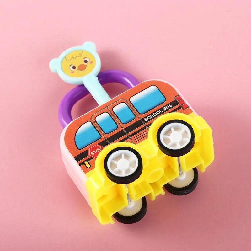 Игрушка-Пазл «сделай сам» случайного цвета для машины, мини-автобус, раннее обучение, замок с головой, Автомобильный Замок, ключ, подходящая игрушка для мальчиков