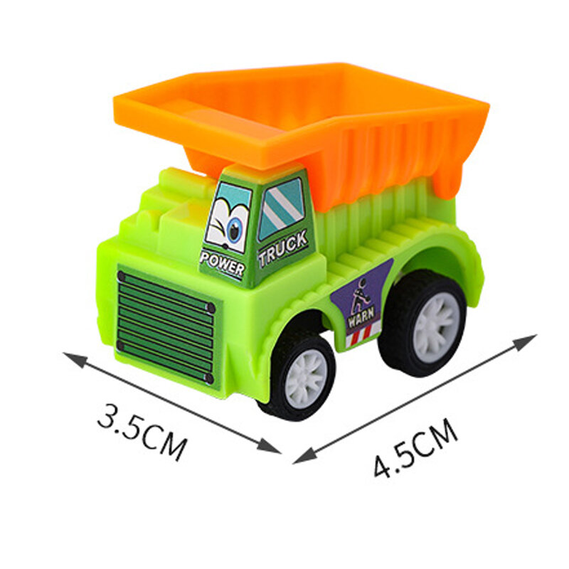 Puxe o brinquedo modelo de carro para crianças, veículo móvel, veículo de engenharia, mini carros, presente do menino, brinquedos de diecasts infantis, 6pcs