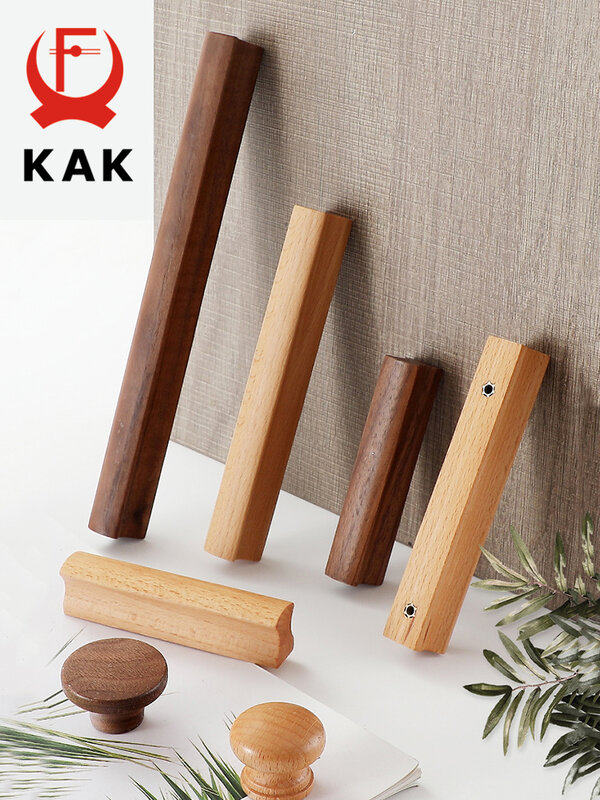KAK – poignées de meubles en bois 1200mm, longues pour armoires et tiroirs, boutons de commode, placard à chaussures, quincaillerie de porte de cuisine