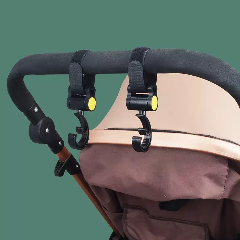 Bolsa de bebé con gancho giratorio para cochecito, carrito giratorio de 360 grados, soporte portátil para madre, 3kg, accesorios para Stoller, 1 unidad