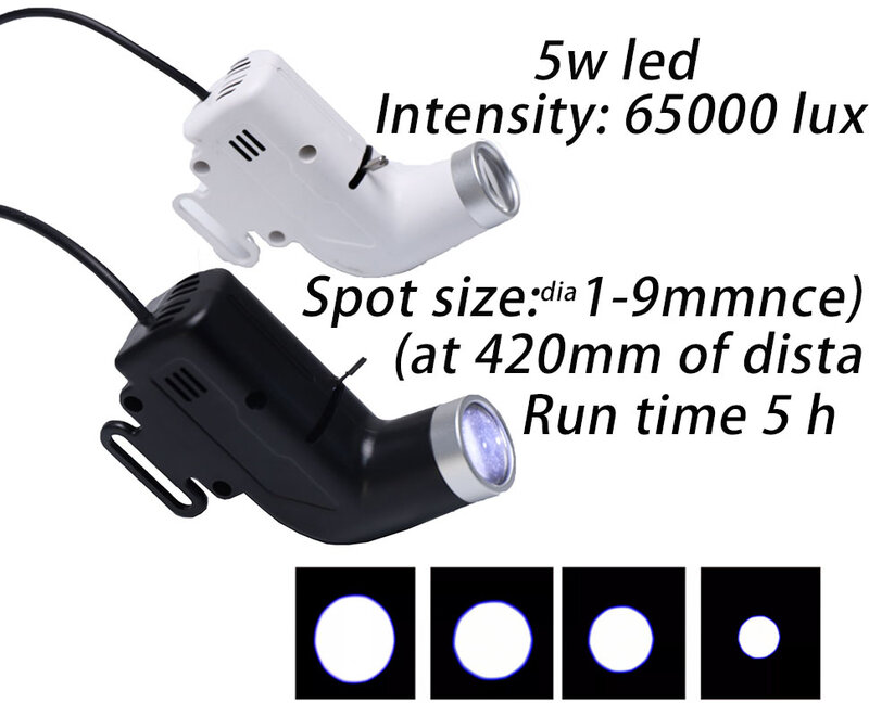 LED Surgical Light Source Headlamp, 3200 mAh Bateria para 5W ENT Dentiat Tool, Lâmpada LED Médica, Farol de Cirurgia, Acessórios