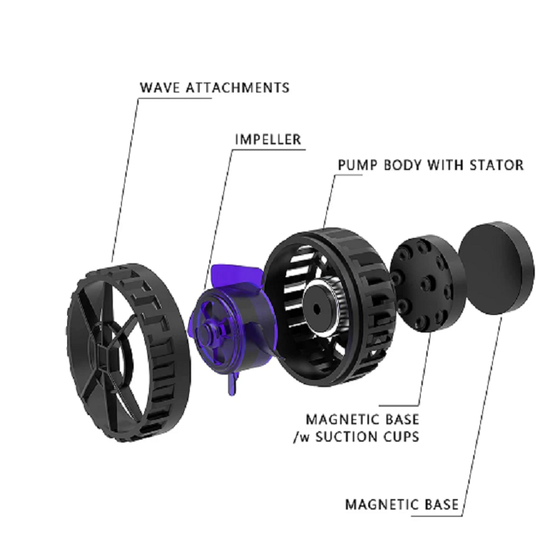 ZKSJ-bomba de circulación para acuario, dispositivo para hacer ondas, con aplicación Bluetooth, 3 patrones de onda y 6 modos de onda, de tercera generación, Slim Pro