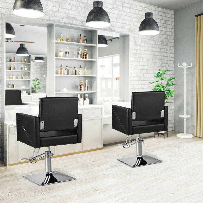 Salão de beleza cadeira para cabeleireiro ajustável giratória hidráulica barbeiro estilo cadeira jb10001bk