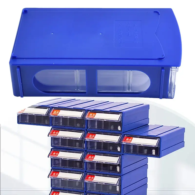 صندوق تخزين أجزاء من البولي إيثيلين القابل للتكديس ، تخزين معدات ورش العمل ، منظمو الحرف اليدوية ، منظمون متين ، 80 درجة مئوية