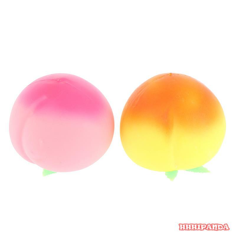 Squeeze Sensory Stress Relief Toys para crianças e adultos, lançamento engraçado, descompressão Peach, antistress bola, simulação Fruit Toys