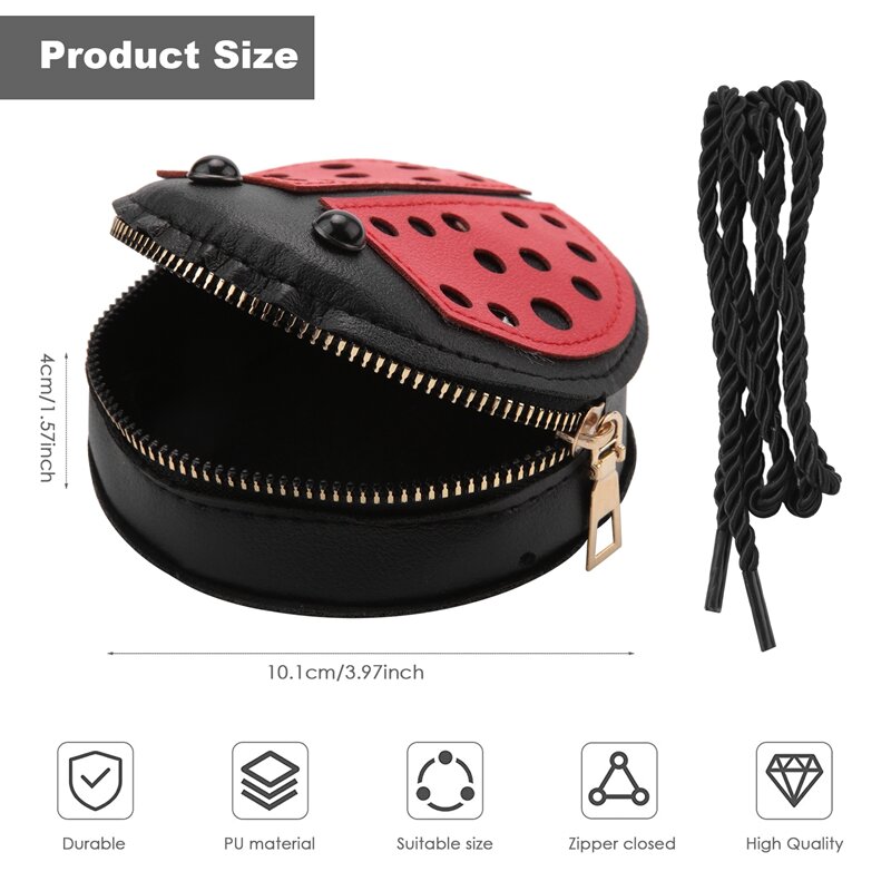 Ladybug Cute Children's Shoulder Bag Personality Wild Purse Mini Accessories Bag