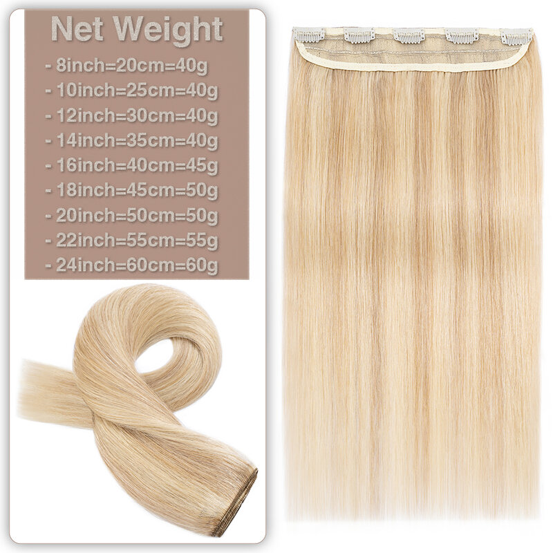 S-Noilite 40-60G Clip In Hair Extensions Menselijk Haar 22Inch Natuurlijke Extensie Haarclip 3/4 Volledig Hoofd Natuurlijk Haar Gezonde Staart