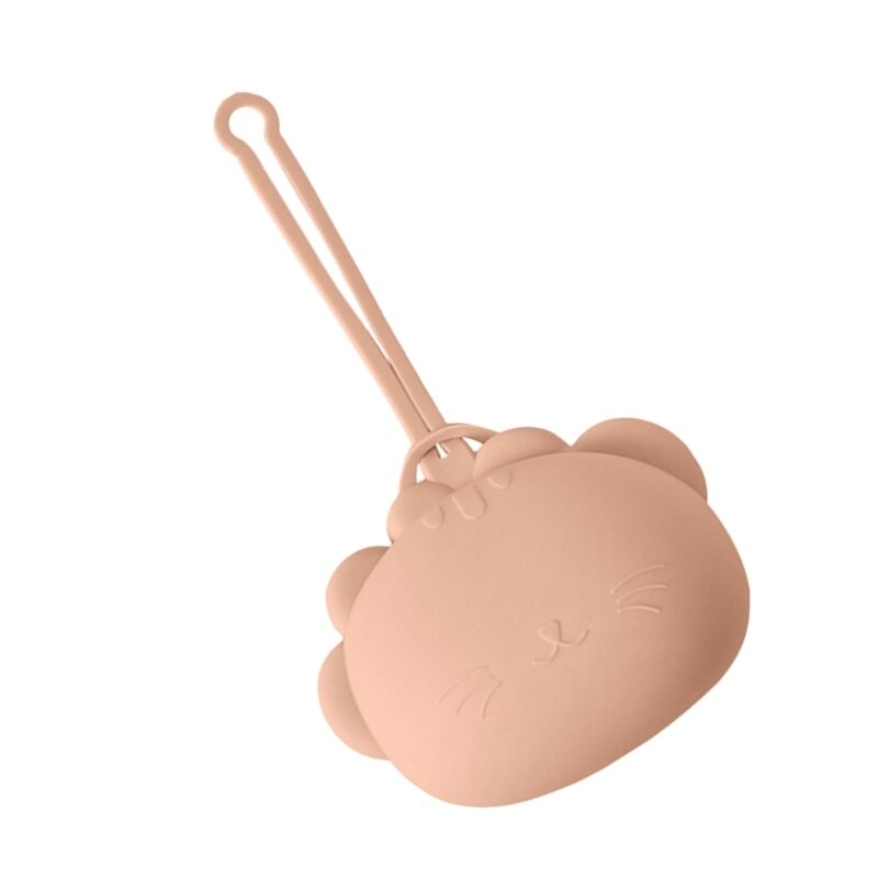 유아용 만화 사자 아기 젖꼭지 보관 가방 실리콘 더미 케이스 용기