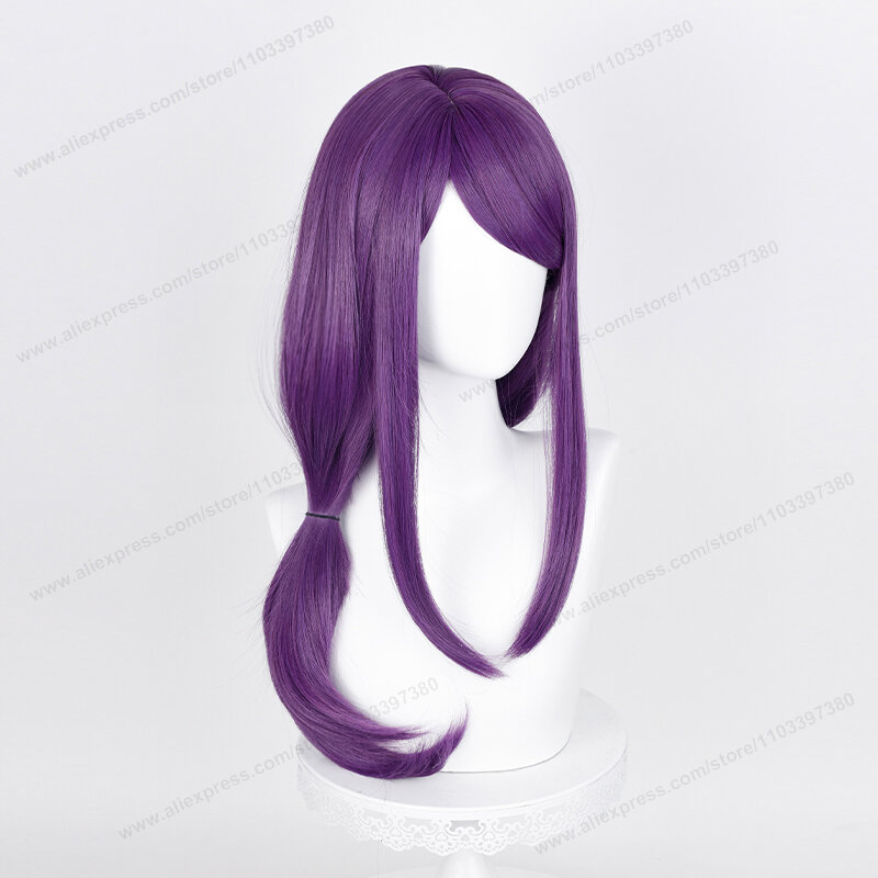 Kamishiro Rize Cosplay Wig 70cm panjang Lurus ungu rambut wanita Wig sintetis tahan panas Anime