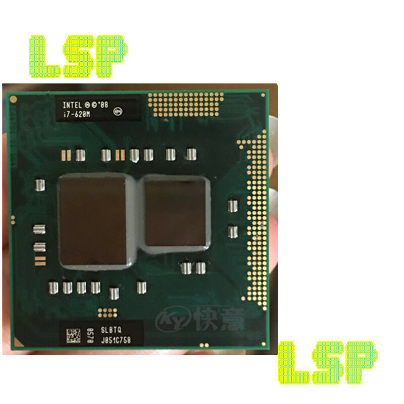 Soket Intel Core I7 620m I7-620M SLBTQ slbhs Dual Core CPU Laptop 4M/2.66GHz/3333 MHz G1 PGA988 HM55 HM57 asli