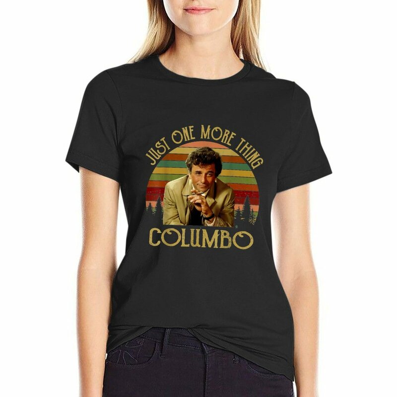 Camiseta Just-One-More-Thing-Columbo para mujer, ropa negra, camisetas para mujer