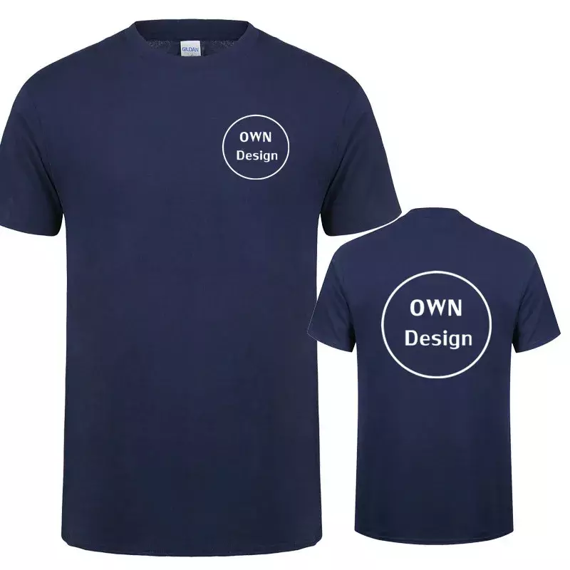 Maglietta dal Design personalizzato il tuo Logo maglietta Casual da uomo maglietta fresca in cotone a maniche corte personalizzata