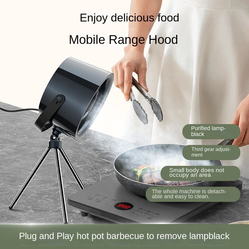 New desktop range hood portable exhaust fan household small range hood with large suction power