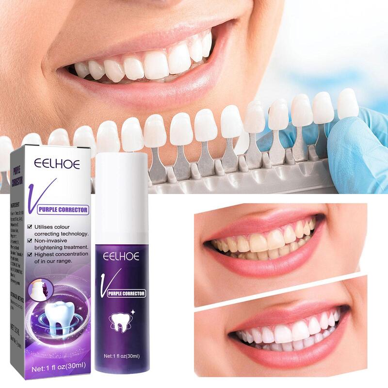 Pasta de dientes de limpieza V34, 1 piezas, espuma para blanquear los dientes, eliminación de espuma, Corrector de manchas de pasta de dientes, color brillante, Oral, N8A2