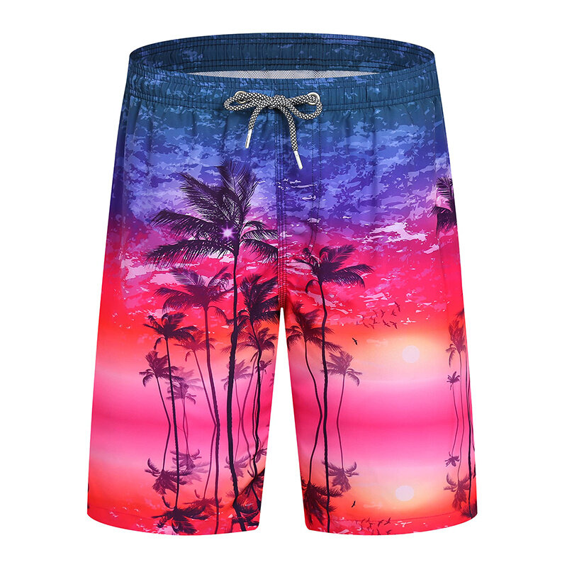 Pantalones cortos de playa con estampado 3D, bañador con estampado de la costa occidental de California, Hip Hop, y2k, traje de baño Hawaiano, bañador fresco para Surf