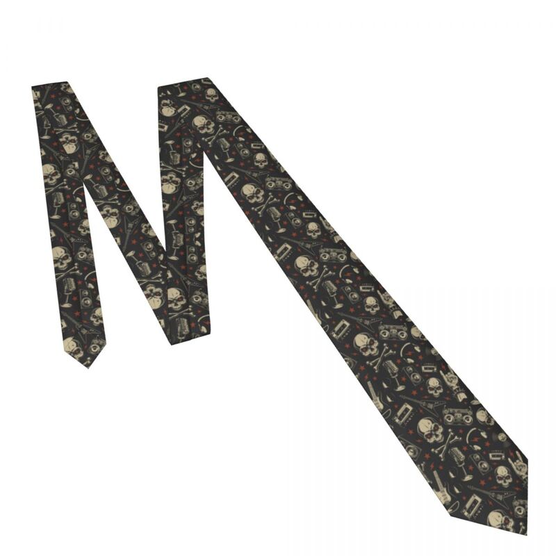 Grunge czaszki rockowa czaszka krawat krawaty Hip-Hop Street Cravat krawat na imprezę 8cm szerokości