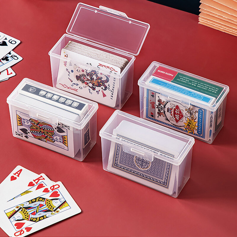 보드 게임용 투명 플라스틱 상자, 카드 놀이 용기, PP 보관 케이스 포장, 포커 게임 카드 정리함