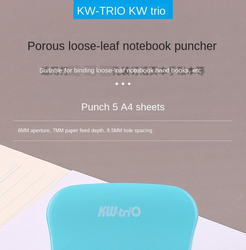 Perforatrice porosa a fogli mobili adatta per Puncher di pagine interne per Notebook a fogli mobili A4b5a5
