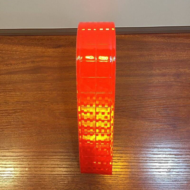 Alta Visibilidade Fluorescente Night Reflective Tape, fita De PVC De Aviso De Laranja, colete De Segurança Strip