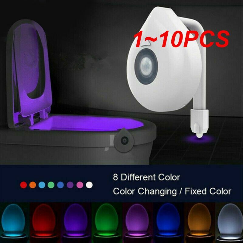 Coquimbo lampu Toilet Sensor gerak 16 warna, lampu latar dioperasikan baterai untuk mangkuk Toilet cocok untuk Toilet kamar mandi