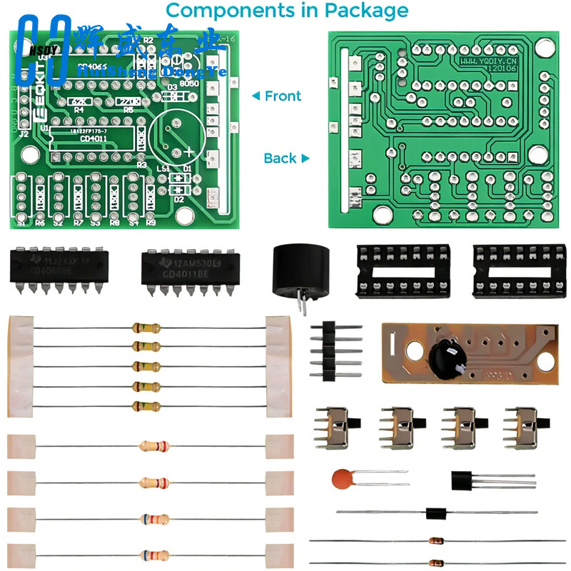 Caixa de Som Eletrônico para Arduino, 16 Placa, Peças DIY, Componentes, Prática De Solda, Kits De Aprendizagem, Módulo De 16 Tons