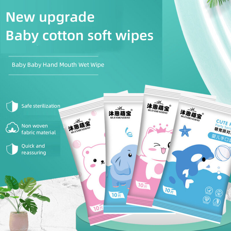 5/10 Pak tisu basah bayi lembut kualitas tinggi RO tisu basah air murni halus tisu pembersih tangan dan mulut portabel