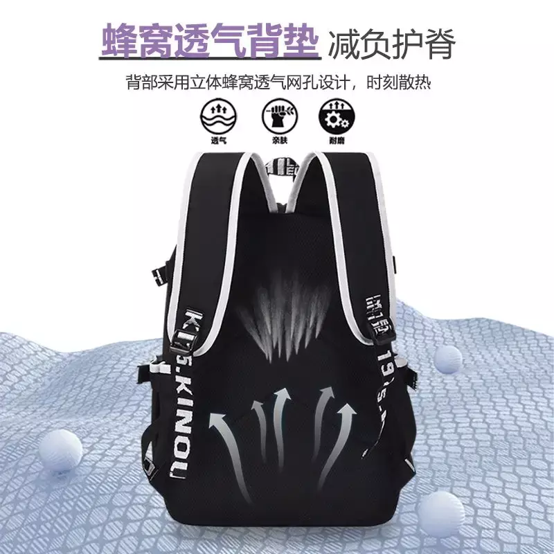 Sanrio Clow M Schoolbag para homens e mulheres, mochila de estudante conjunta, grande capacidade, leve, nova, 2024