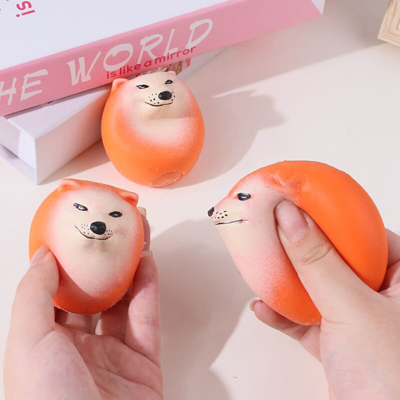 Decompression Shapeable Dog Eggs Soft Glue Slow Rebound Doll Toy Cute Funny Trick Gift Fidget Stress Toys
