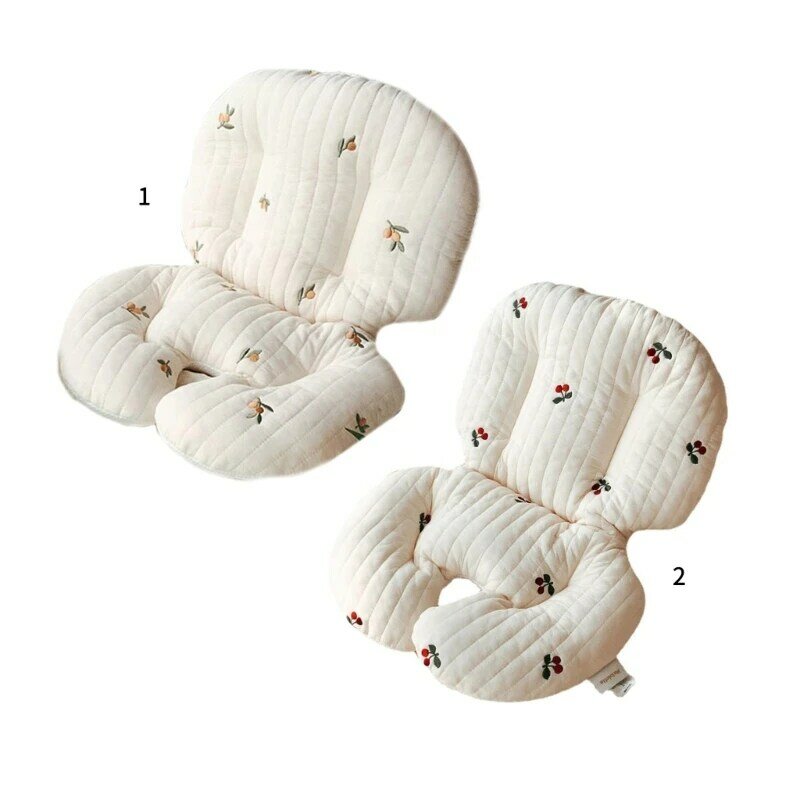 Coussin chaise salle à manger en coton pour bébé, doux respirant, pour poussette, chaud, tapis chaise haute, épais