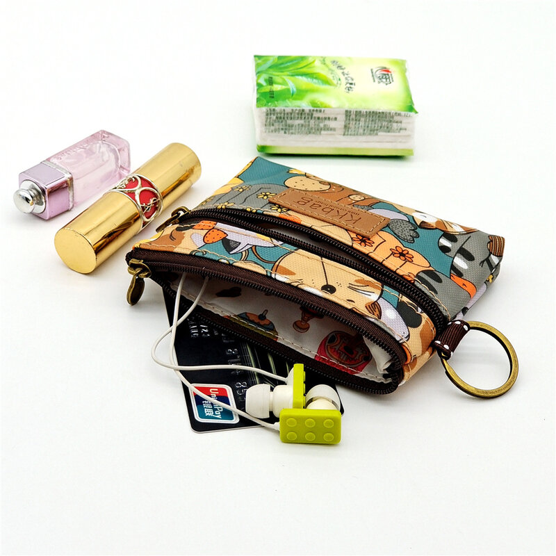 귀여운 동물 지갑 지퍼 지갑, 만화 작은 동전 지갑, 경량 보관 가방, 돈 가방, 학생용 키 카드홀더