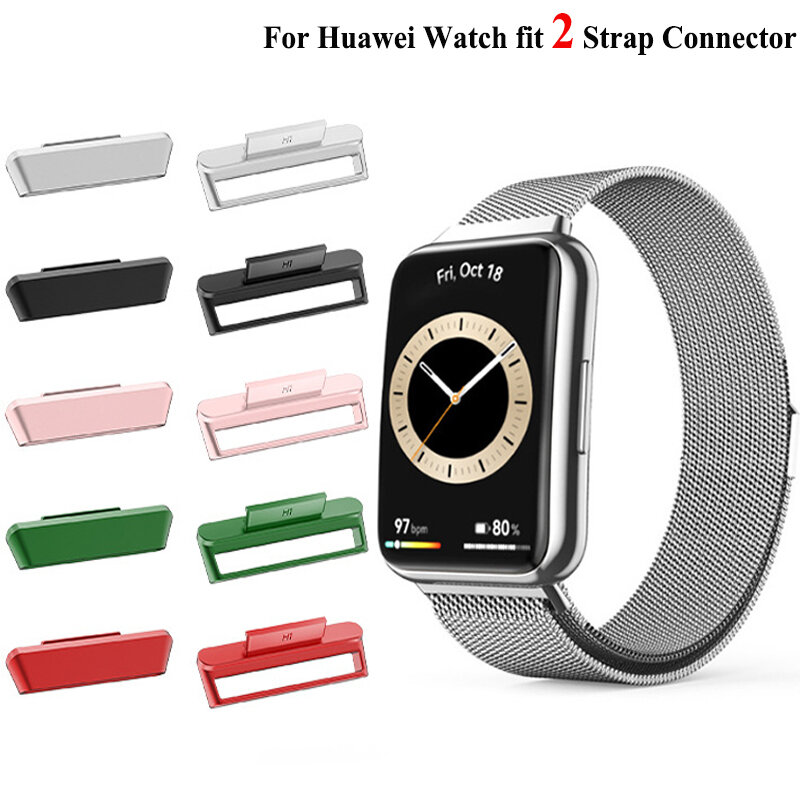 2PC Metal Connector For Huawei watch fit 2 strap accessories Replacement Bracelet Huawei fit2 silicone/milanese band Adapters