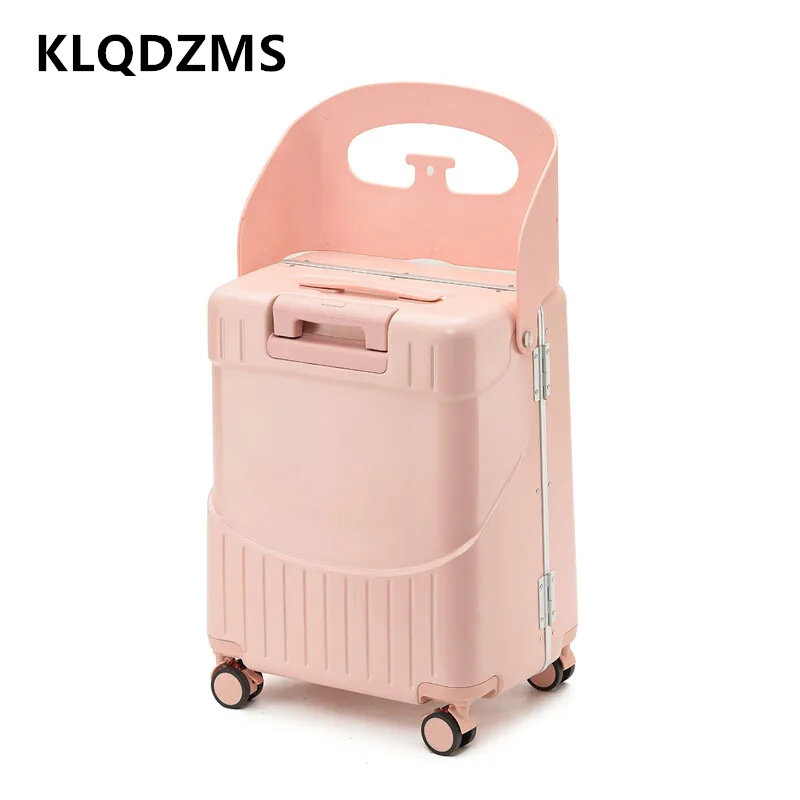 KLQDZMS-maleta de equipaje multifuncional para niños, maleta con contraseña de gran capacidad, ABS + PC, 20 pulgadas