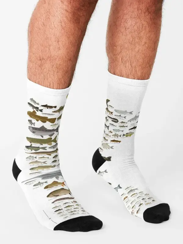 Fishes of Minnesota Socks Non-slip floor Men's Socks Luxury Women's