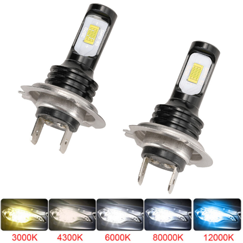 Bombilla LED antiniebla de alta potencia para coche, minifaro CSP de 80W, 12000LM, 9005 K, H1, H4, H7, H8, H9, H11, 9006, 6500, 2 piezas