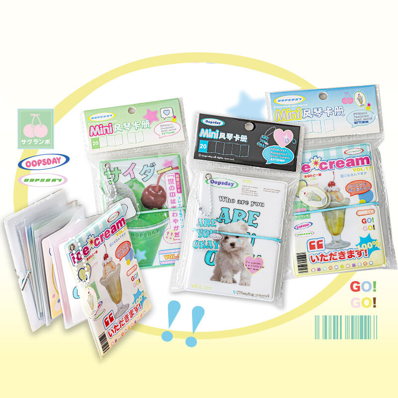 Photo Album Foldable Photocard Holder Cute Ice Cream Idol Card Collect Book Binder Supplies