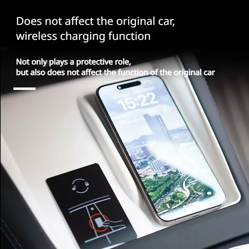 Wireless Charge Protection Pad for Tesla Model 3 Highland 2024 Car Wireless Charging Silicone Mat New Model3+ Car Accessories