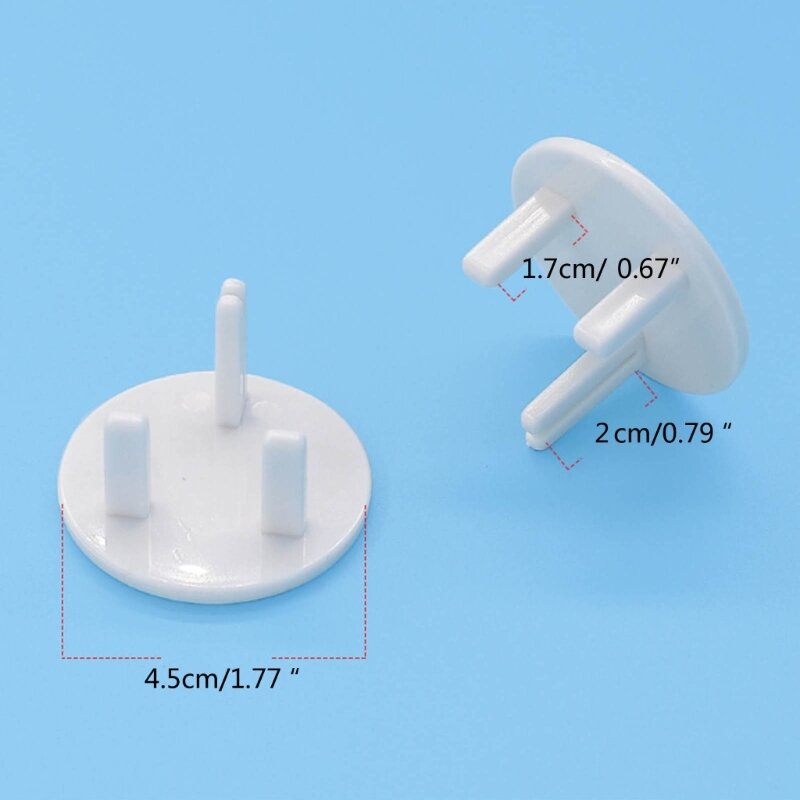 10pcs US Child Safety Electrical Outlet Cover Plugs for Power Socket Guard Baby Protection Anti Electric Shock Rotate Protector