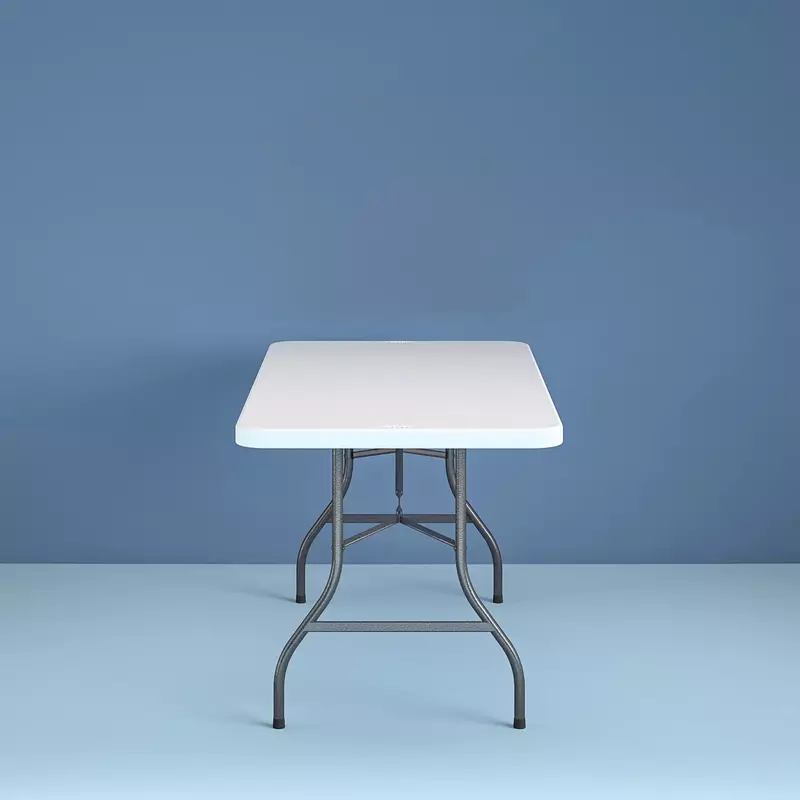 Meja lipat 6 kaki Cosco dalam bintik putih