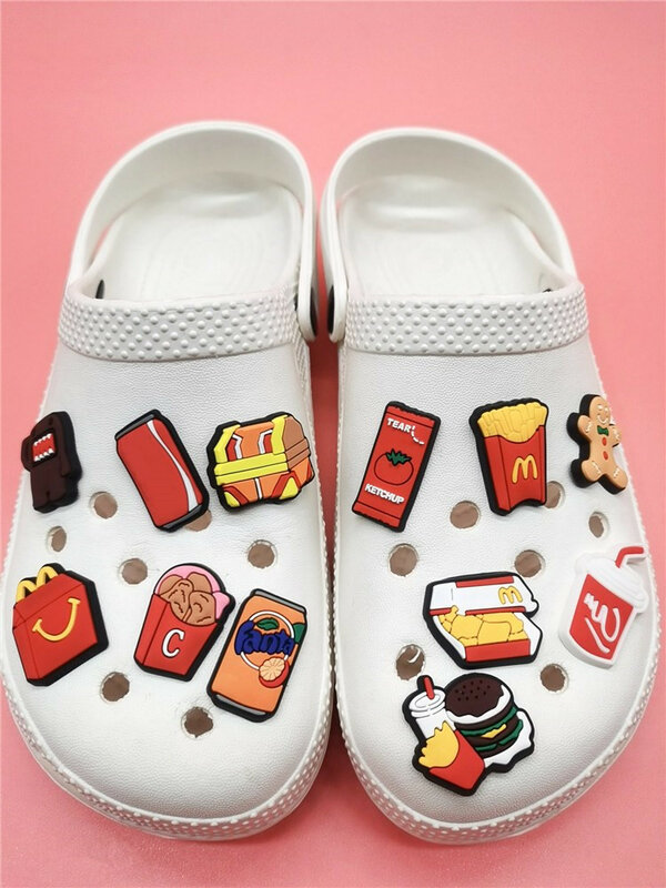 Novelty Hamburger PVC Sepatu Memikat Pin Buaya Ornamen Gesper Dekorasi Diy Menyumbat Sepatu Aksesori Cocok Gelang untuk Dewasa Anak-anak