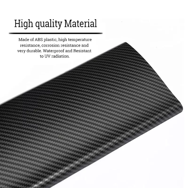 Cubierta de tablero con patrón de fibra de carbono ABS para Tesla Model 3 Model Y 2023-2019, tapa de envoltura decorativa para Tesla Innner, accesorios