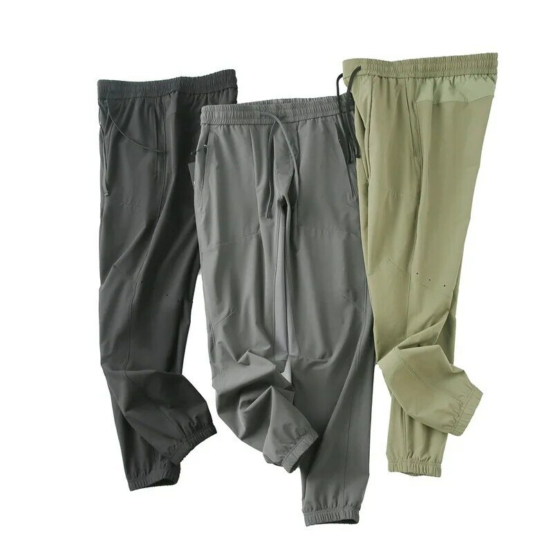 Men's Outdoor Sports Comfortable, Breathable, Quick Drying, Elastic Sports Pants Seamless Pressure Glue Casual Pants
