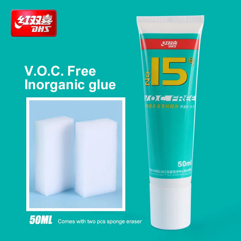 DHS No.15 Table Tennis Glue VOC Free Water-soluble Inorganic Bond for Professional Ping Pong 50ML/98ML
