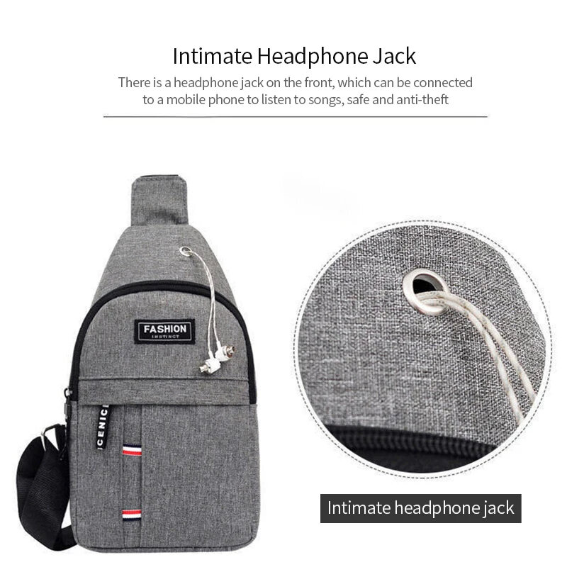 Geestock-Mini sac à bandoulière imperméable pour homme, sac de poitrine pour homme, nylon simple, mode, luxe, nouveau