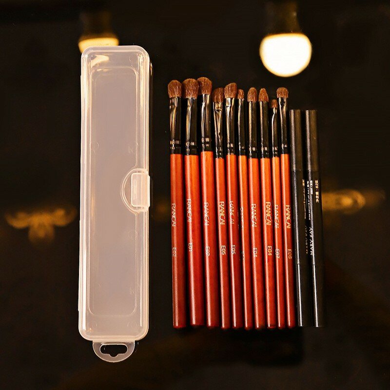 Eenvoudige Transparante Etui Plastic Potlood Pen Opbergdoos Briefpapier Kantoorbenodigdheden Borstel Schilderen Pennenbakje Pen Container